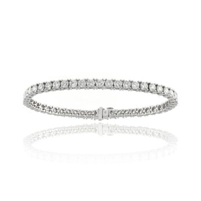 White Gold Lab-Grown Diamond Tennis Bracelet