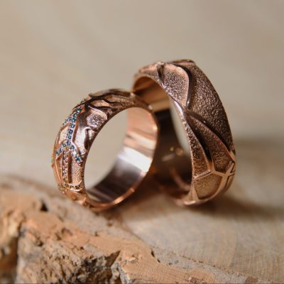 Rose Gold Retina Wedding Bands