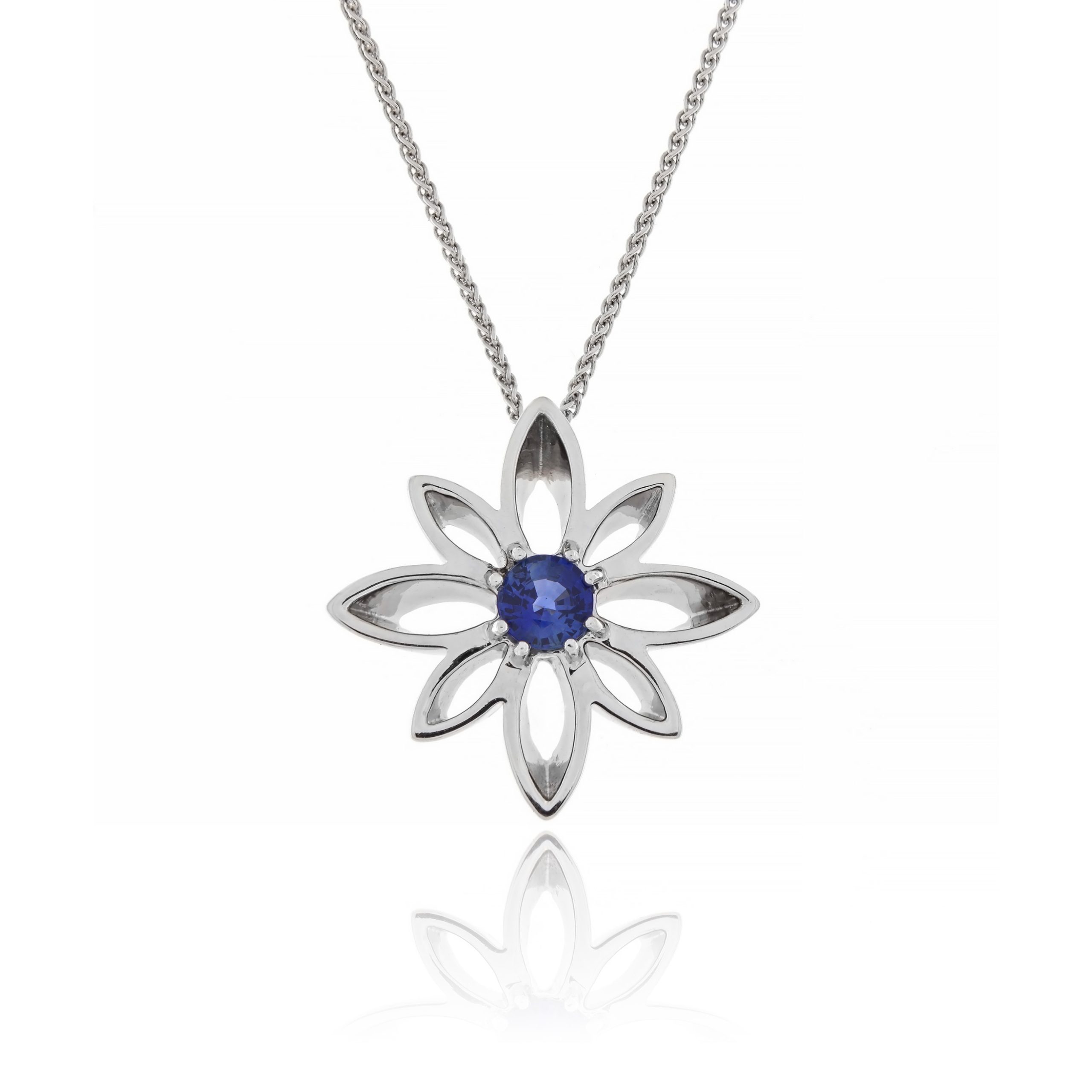 Sapphire 'Flower' Pendant