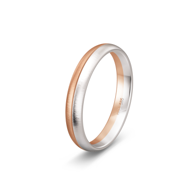 White & Red Gold Band