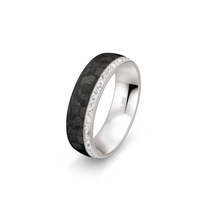Platinum Carbon Multi-Diamond Band