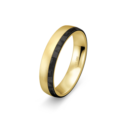 Yellow Gold Carbon Band