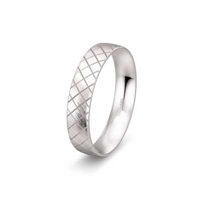 White Gold 'Grid' Band