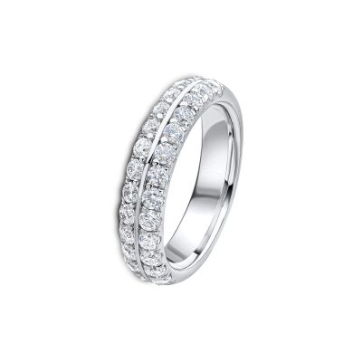 Double Diamond Wedding Band
