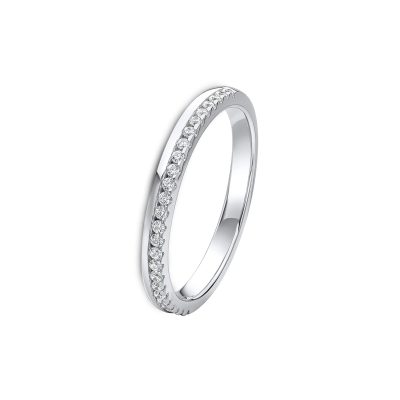 Offset Diamond Wedding Band