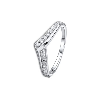 Wishbone Diamond Wedding Band