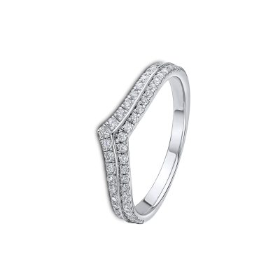 Peaked Diamond Wedding Band