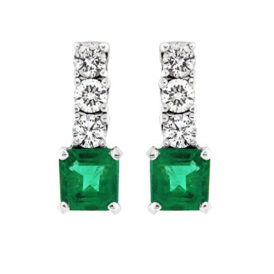 Emerald & Diamond Earrings