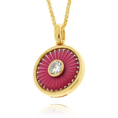 "Radiance" 18ct Yellow Gold Wylde Flower Diamond Pendant