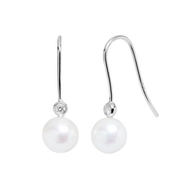 Pearl & Diamond Earrings