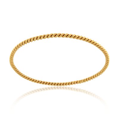 Yellow Gold Solid Twist Bangle
