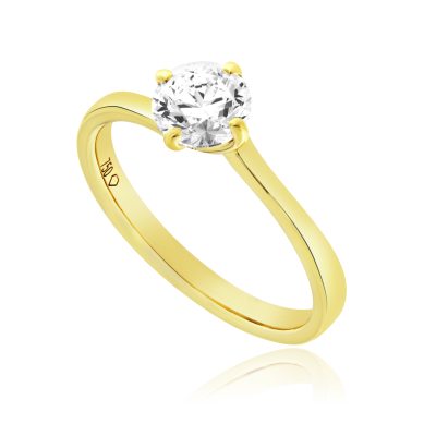Cross Over Diamond Ring