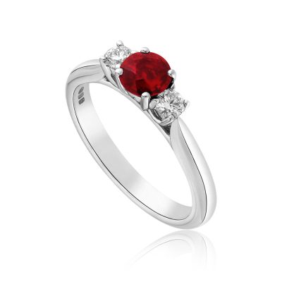 Ruby & Diamond Trilogy Ring