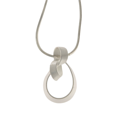 silver twist twirl pendant