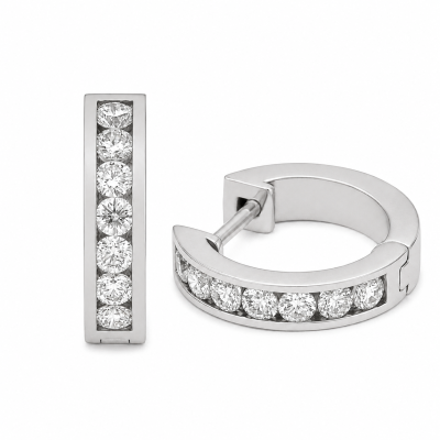 Diamond Huggie Earrings