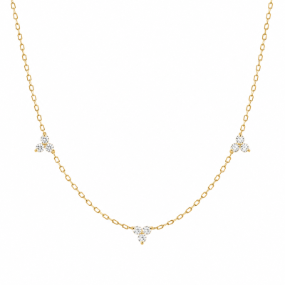 Diamond Trefoil Necklet