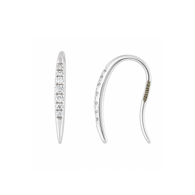 Diamond Drop Curve Earrings