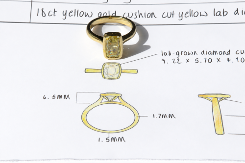 C26840 design sheet Yellow Lab Grown Diamond Ring