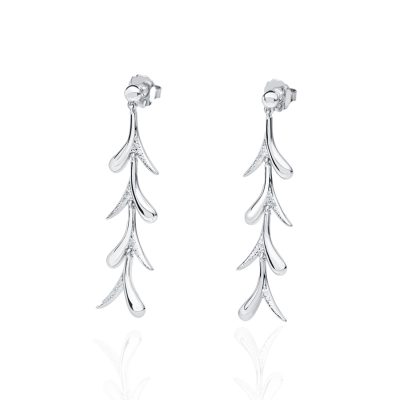 Diamond Sycamore Drop Earrings